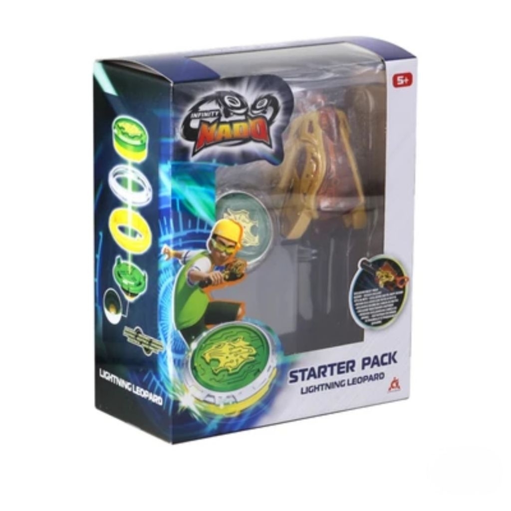 ALPHA GROUP NADO STARTER PACK LIGHTNING LEOPARD SERIES 6 MAINAN GASING ANAK INFINITY NADO ORIGINAL