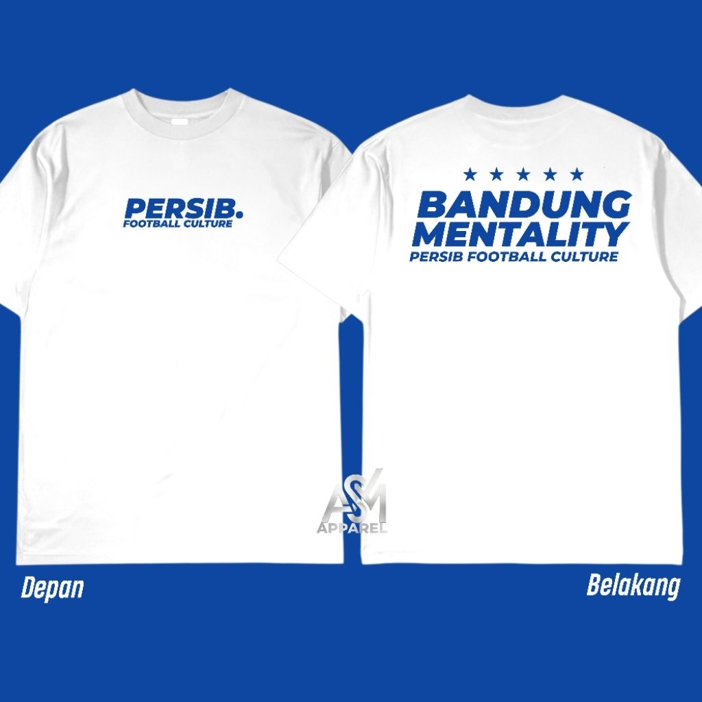 Tshirt Kaos PERSIB BANDUNG BANDUNG MENTALITY Putih