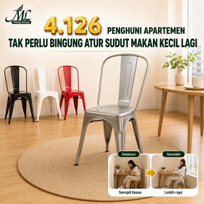 kursi Besi Cafe Kursi Makan Kursi Tolix Bar Minimalis Besi Cafe Besi