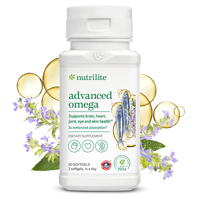 Nutrilite Triple Omega 3 - 60 Softgel Suplemen Kesehatan / Salmon Amway exp 2027
