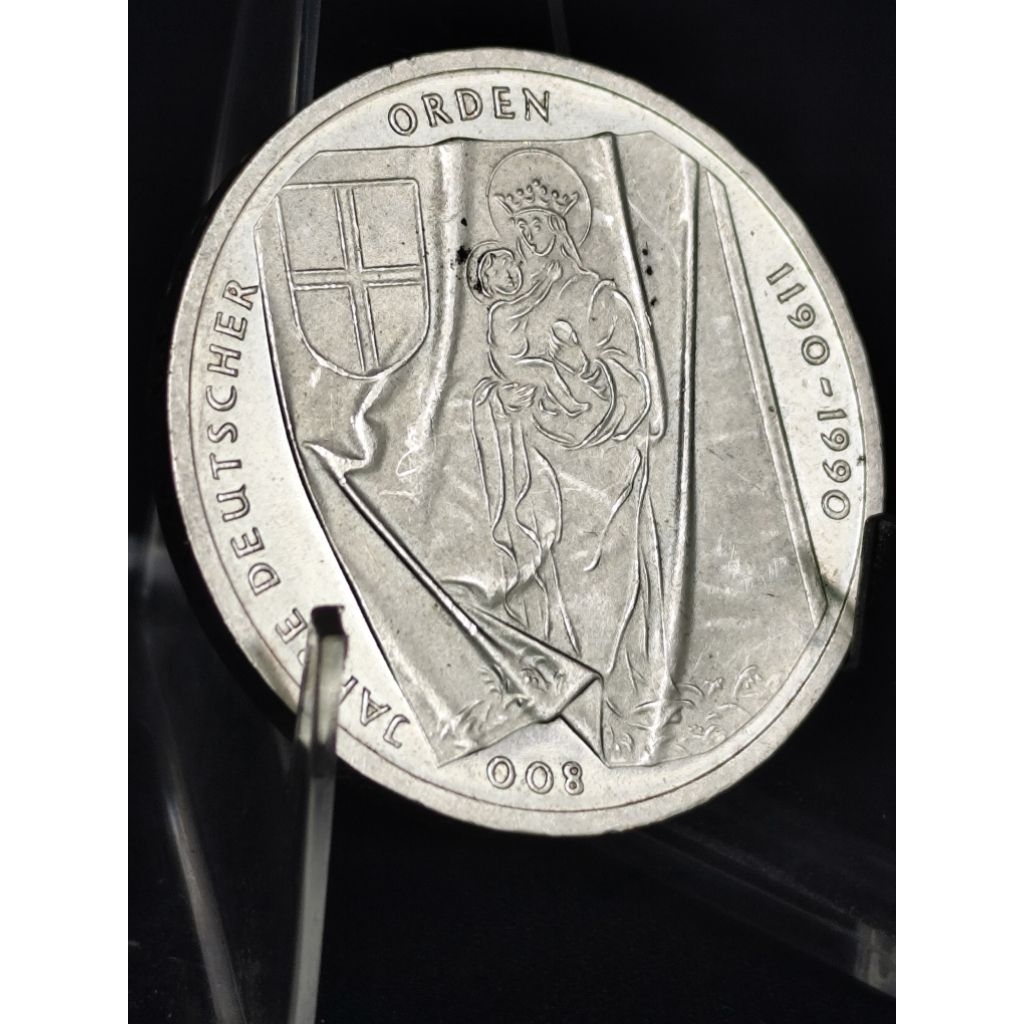 koin perak kuno asli 10mark germany 1990 J