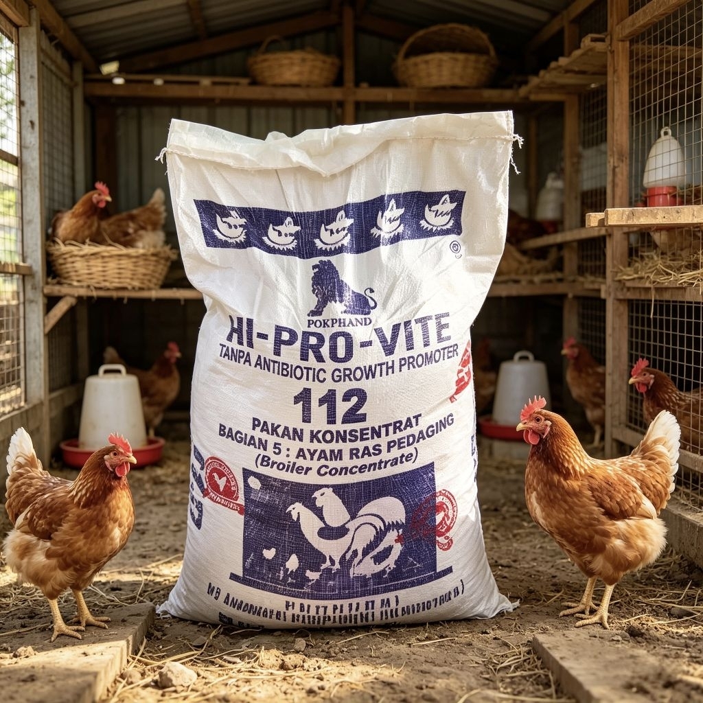 KONSENTRAT PAKAN AYAM PEDAGING SENTRAT AYAM PEDAGING HI PRO VITE 112 pakan hewan ternak