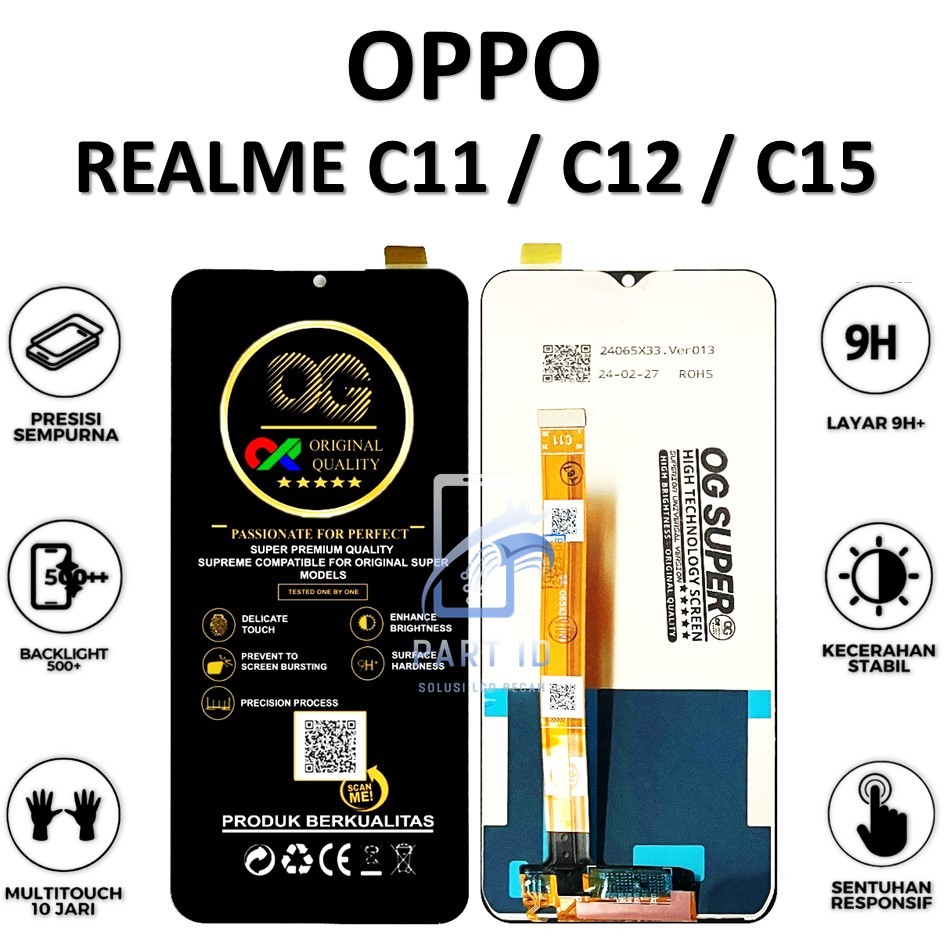 LCD TOUCHSCREEN REALME C11 / C12 / C15 ORIGINAL 100% COMPLETE