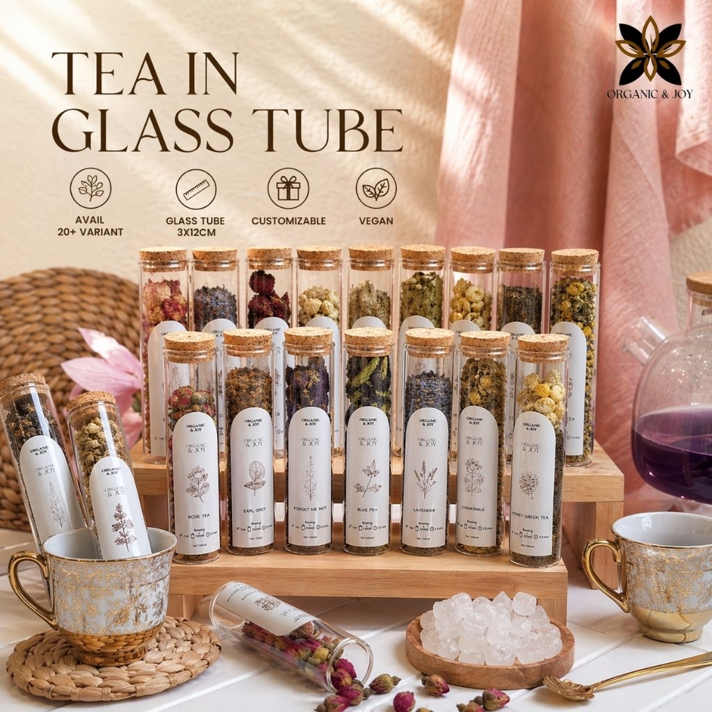Tea in Tube/Teh Tube Kaca 60ml (Souvenir tea)
