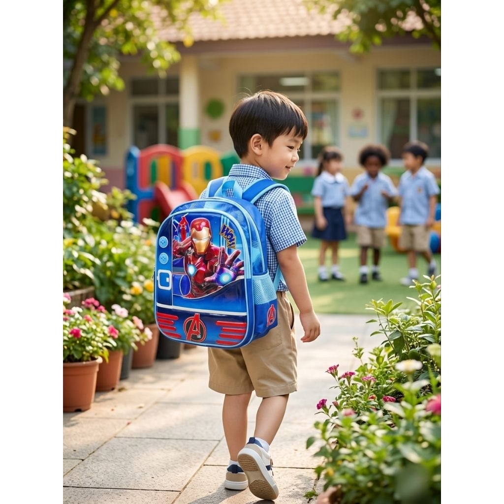 Italy Bags - Tas Ransel Anak Alto Iron Man Avengers Import Untuk TK SD