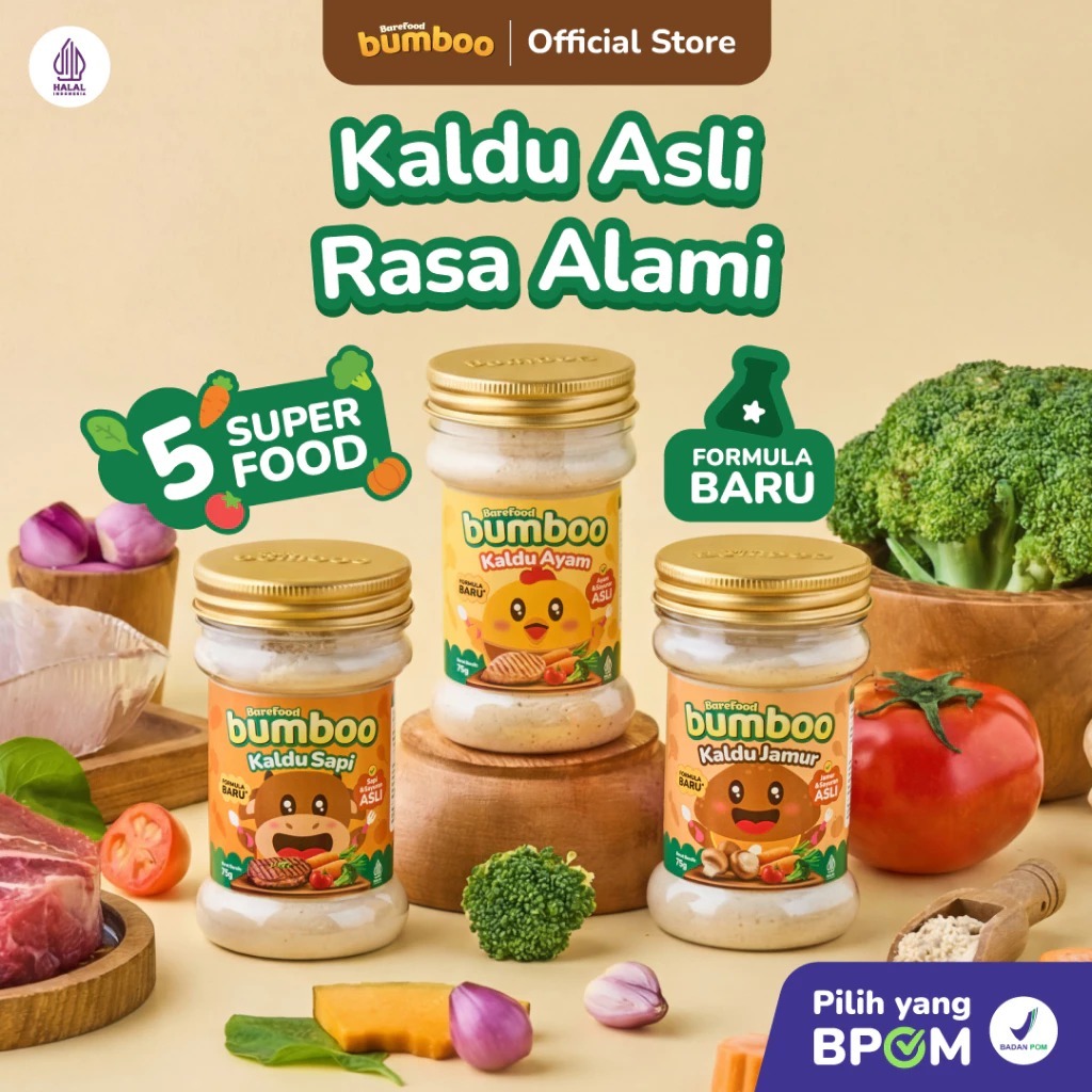 BUMBOO Kaldu asli /Kaldu MPASI/Kaldu Organik/Kaldu Jamur/Kaldu Ayam/Kaldu Sapi/keju bubuk/ati ayam/t