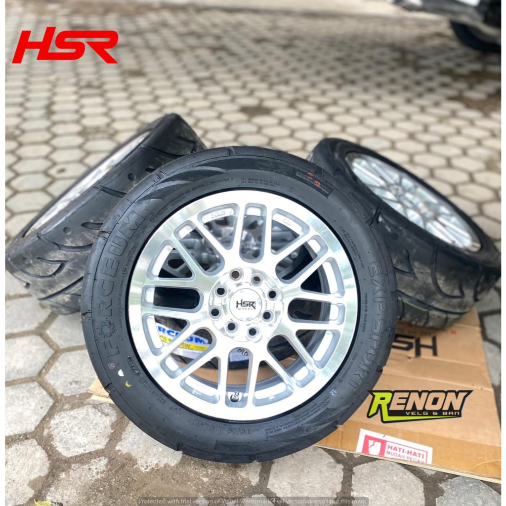 Pelang/Velg Mobil R15 HSR Rai-s1 Plush Ban Forceum Semi Slick