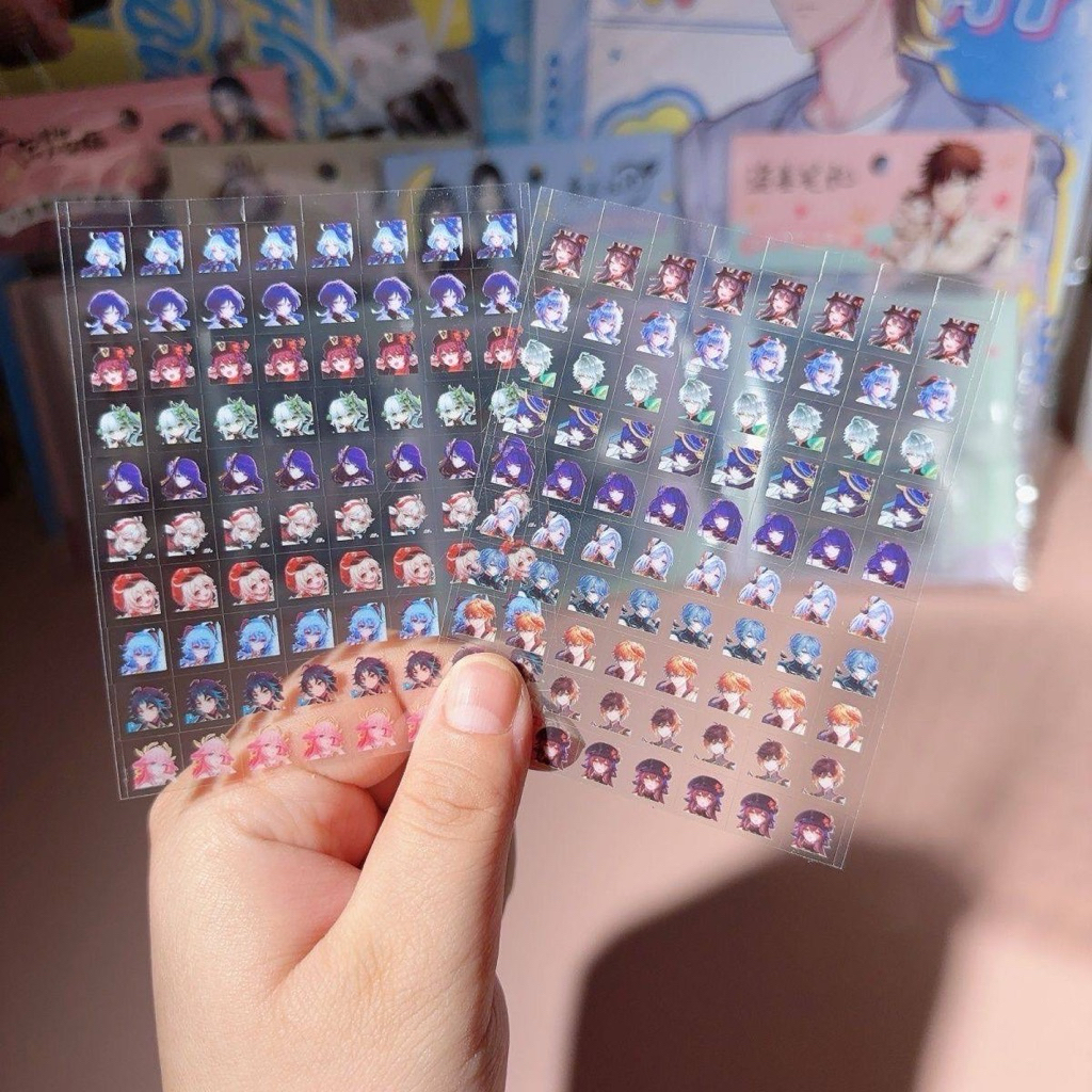 [PREORDER] Genshin Impact Mini Character Sticker Card Set – Zhongli Kazuha Hu Tao