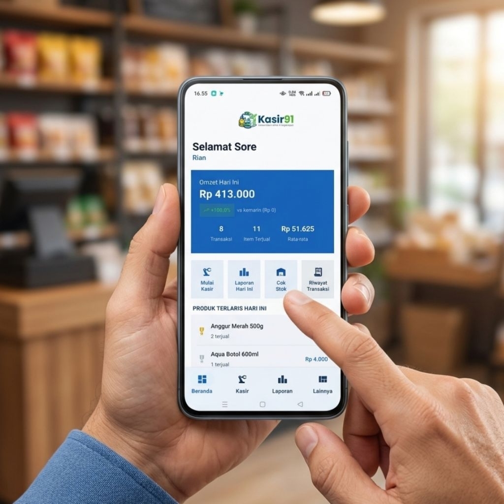 Kasir91 - Aplikasi Kasir Android, Kasir, Stok, Laporan