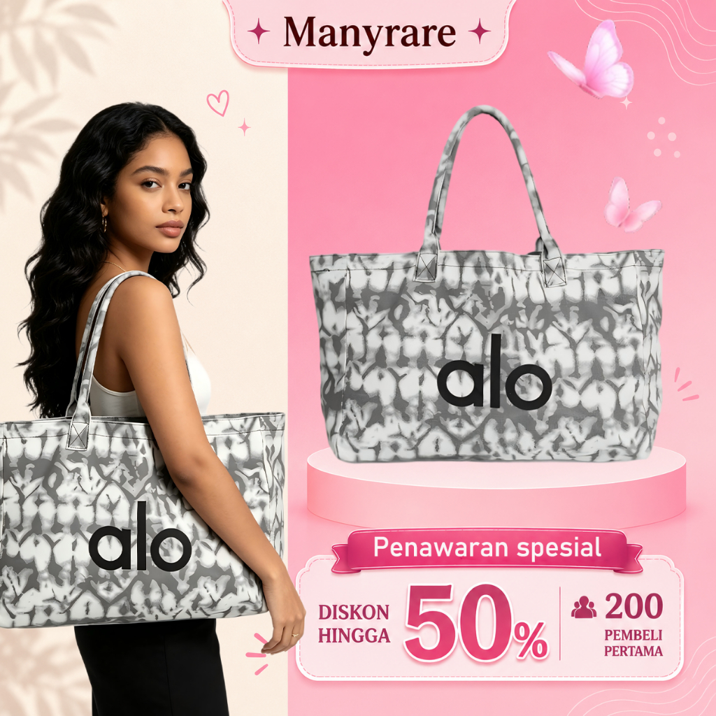Manyrare Wanita Yoga AlO Bahu Tunggal Baru Tas Tottebag Kanvas Premium Ukuran Besar Kapasitas Besar 