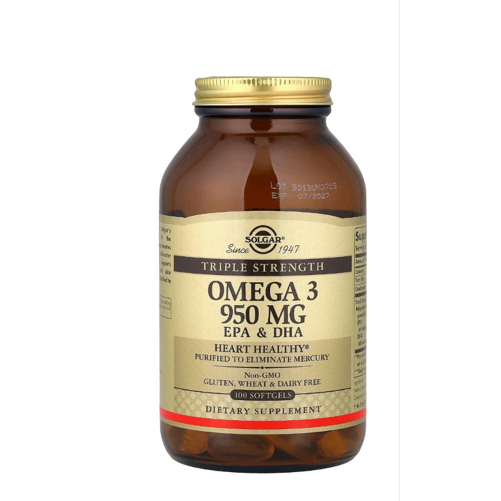 Solgar Omega 3 EPA & DHA Triple Strength 950mg 100 Softgels