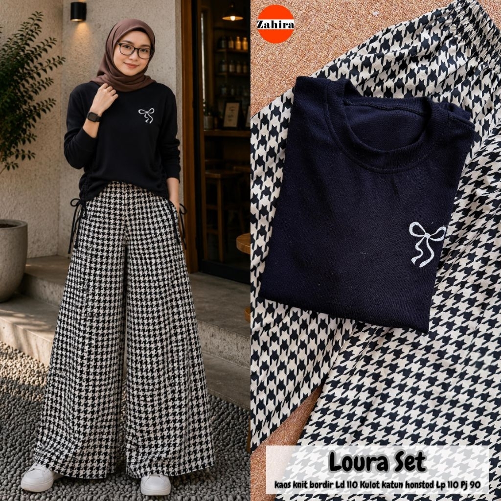 FLOWER // GAJAH // LOURA SET// SETELAN BLOUSE ATASAN CELANA KATUN RAYON PREMIUM // BY FATIHA