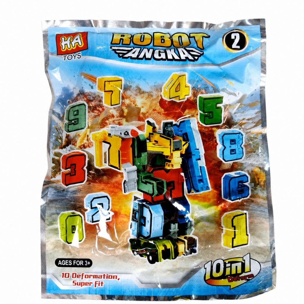 Bongkar Pasang Robot Angka BP Isi 20 pcs Grosir