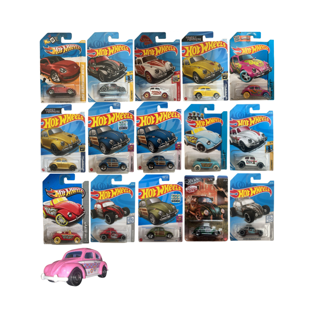 HOT WHEELS REGULAR VOLKSWAGEN BEETLE VW KODOK BUMBLEBEE, VINTAGE, RED, BLUE, GREEN, WHITE, BLACK, PI