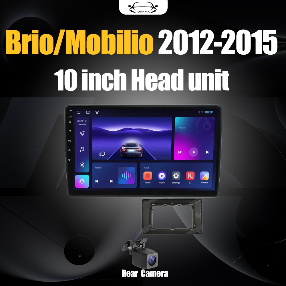 Android 15 Head Unit 10" IPS For Honda Brio/Mobilio 2012-2015 Head Unit 8 Chip Nuklir 8+64GB/8+128GB