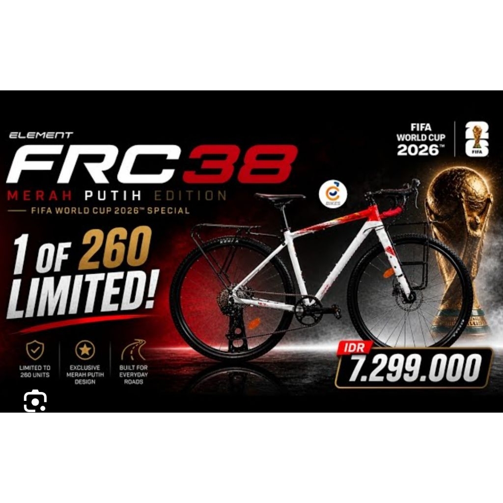 Sepeda Road Bike Gravel Element FRC 38 World Cup Limited Edition