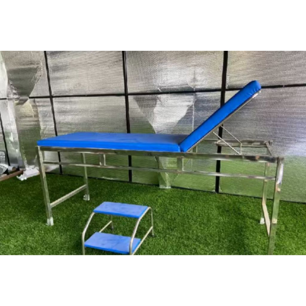 Ranjang Meja Periksa Pasien Stainless - Bed Periksa Pasien UKS Stainles - Tempat Tidur Periks