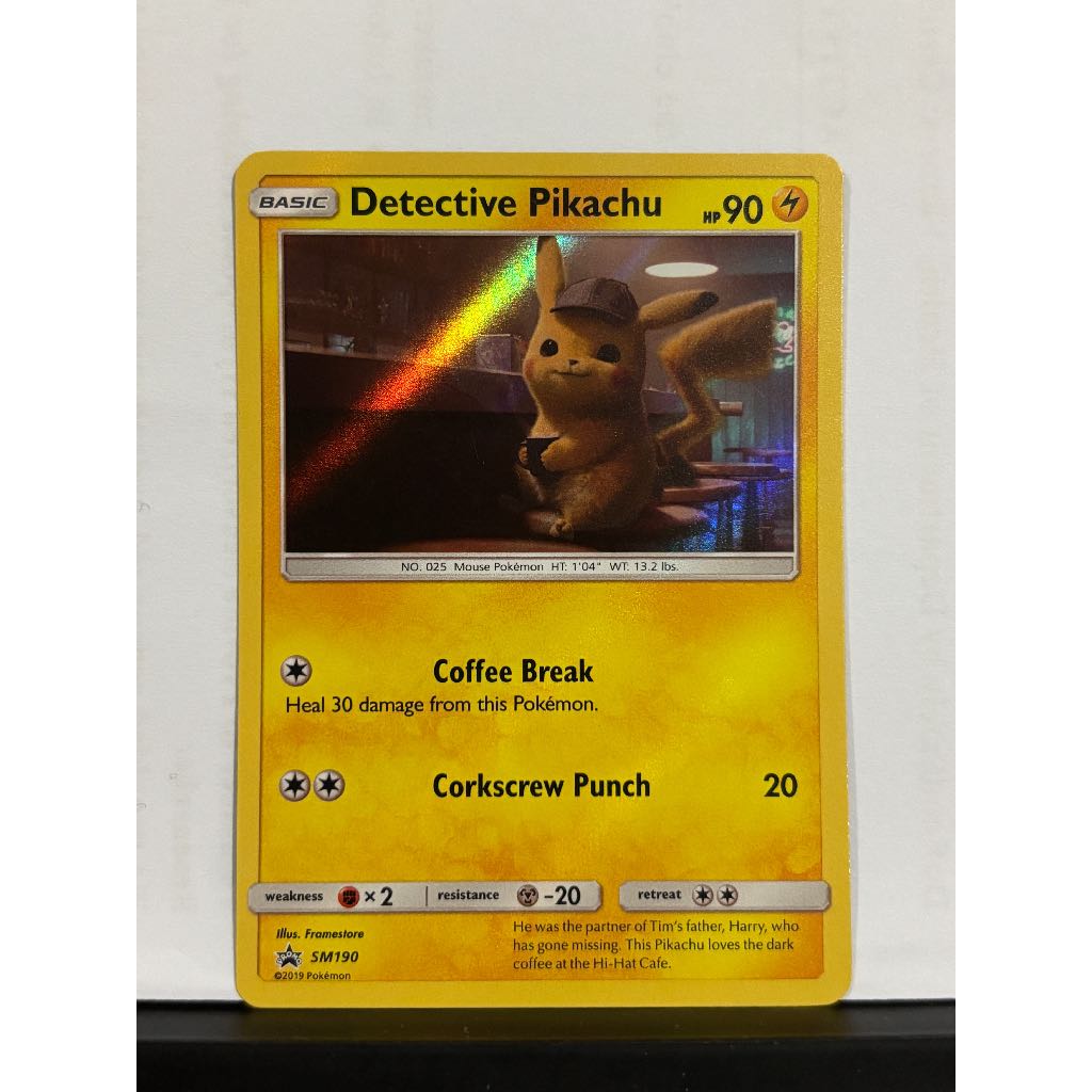 Detective Pikachu SM190 Pokemon PROMO CARD [ENGLISH] NEAR MINT