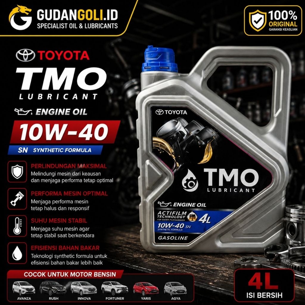 Oli Avanza Toyota TMO 10W40 4L Original Oli Mobil Semi Synthetic