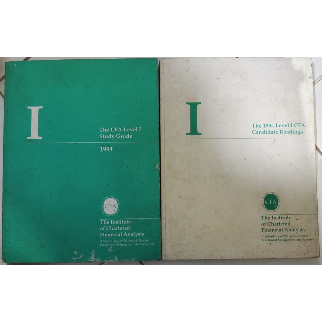 BUKU CFA THE INSTITUTE OF CHARTARED FINANCIAL ANALYSTS LEVEL 1 TAHUN 1994 BEKAS ORIGINAL