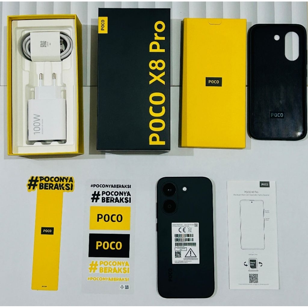 Poco X8 Pro 12/512 5G Black Second Like New, Siklus 4, No minus, Garansi Resmi 15 Bulan.