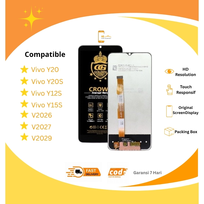 COD LCD TOUCHSCREEN VIVO Y20 V2027 - Y20S V2029 - Y12S - Y15S COMPLETE ORIGINAL FULLSET