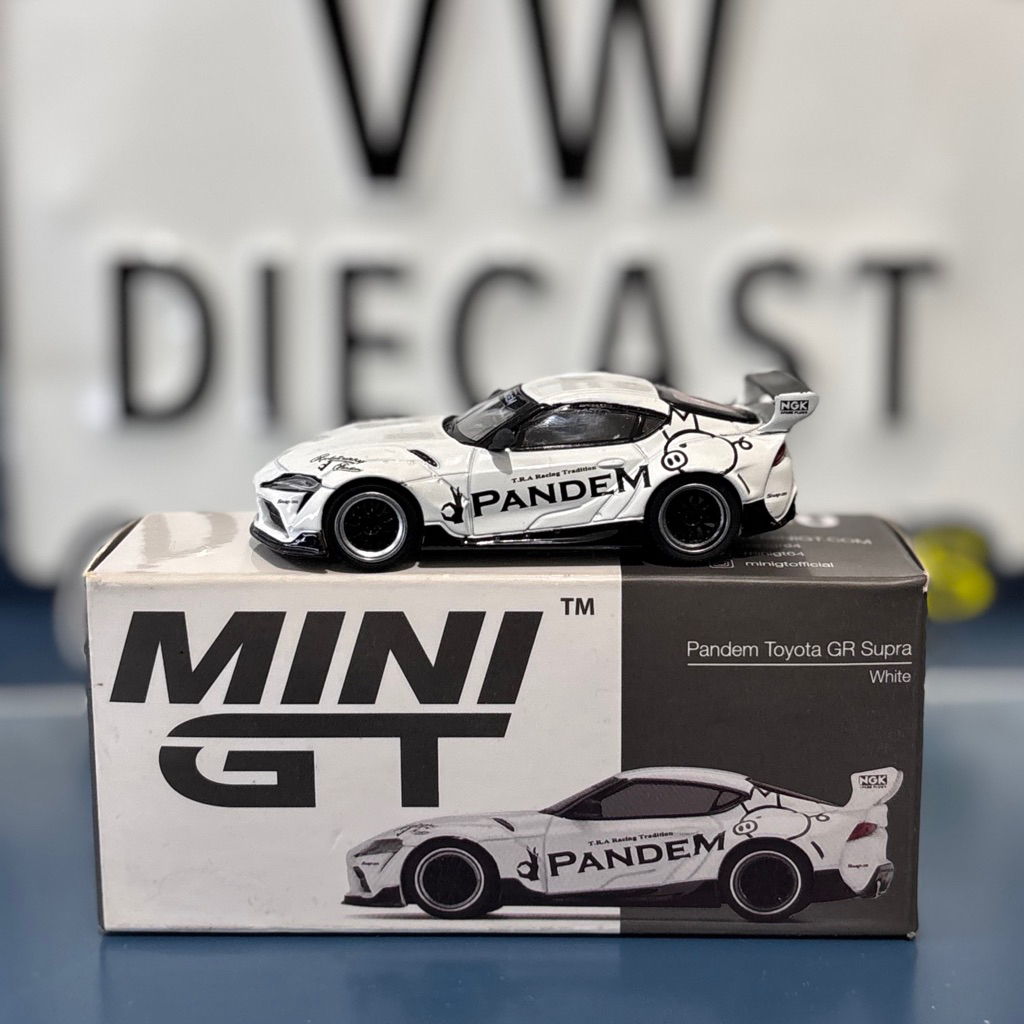 Mini GT 180 - Pandem Toyota GR Supra V1.0 White RHD - Box [Unsealed] | MGT00180-R