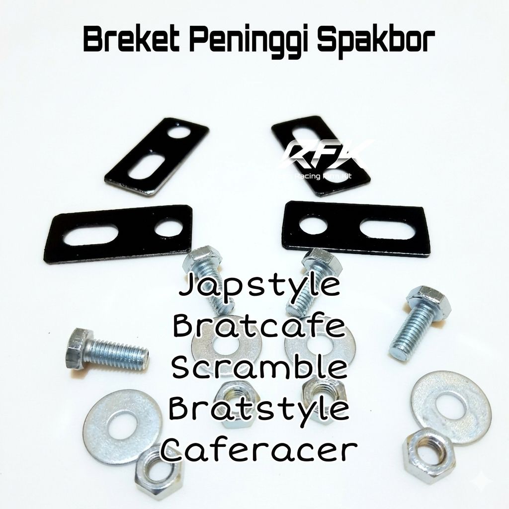 Breket Bracket Dudukan Peninggi Spakbor Depan Belakang Mud Guard Ban Donat Upsize Downsize Motor Mod