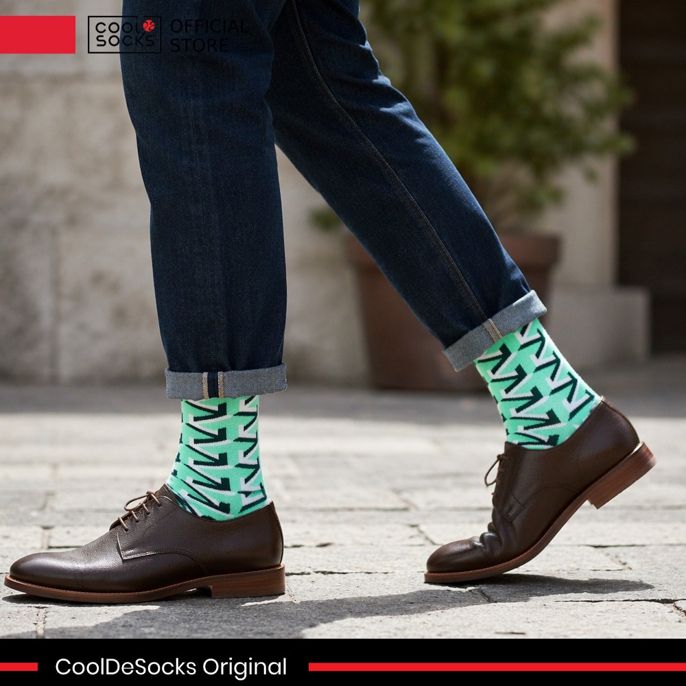 Kaos Kaki CoolDeSocks Original | Arrow Green