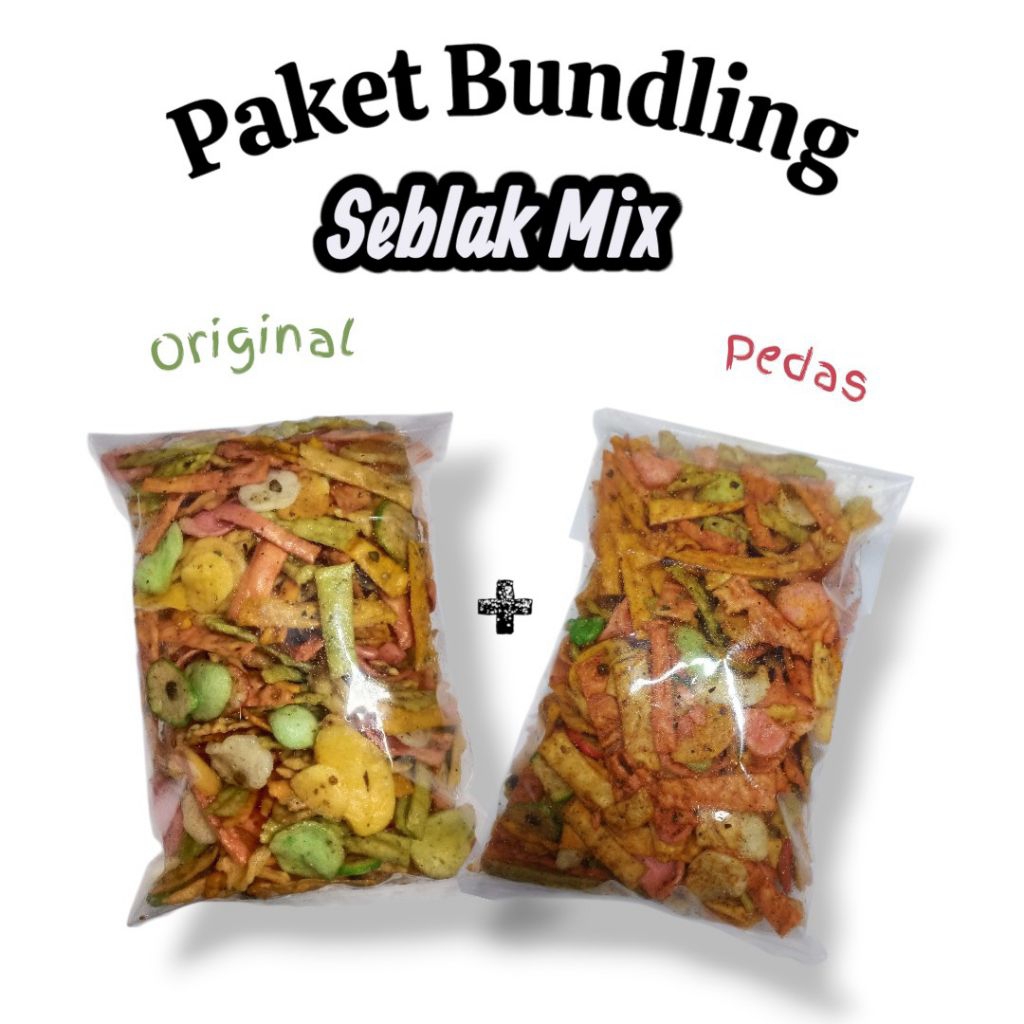 Seblak mix bundling cimpring kerupuk Original dan pedas 100gr isi 2 bungkus
