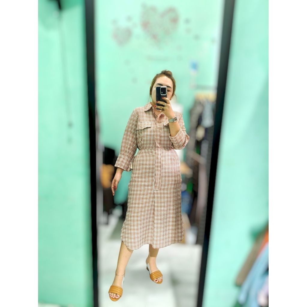 Rn Midi dress kotak / midi dres premium