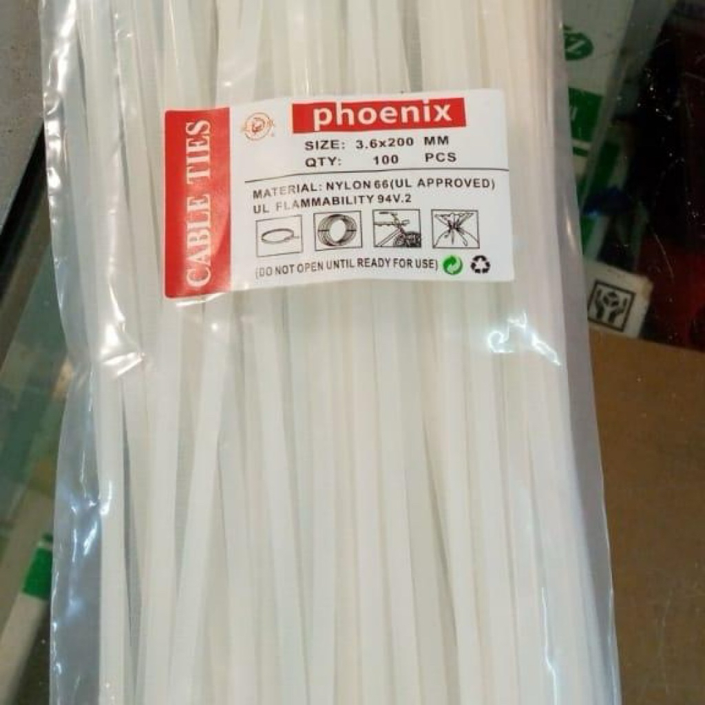 Cable Ties 20cm (putih) tebal 3,6/ kabel ties