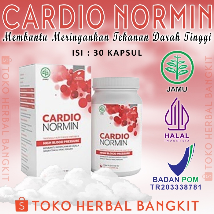 Cardio Normin Asli Original 30 Kapsul Obat Darah Tinggi Atasi Hipertensi