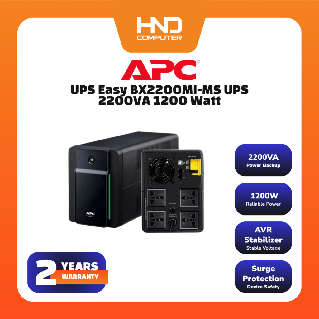 UPS APC Easy BX2200MI-MS  UPS 2200VA 1200 Watt