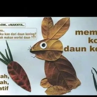 kolase daun kering