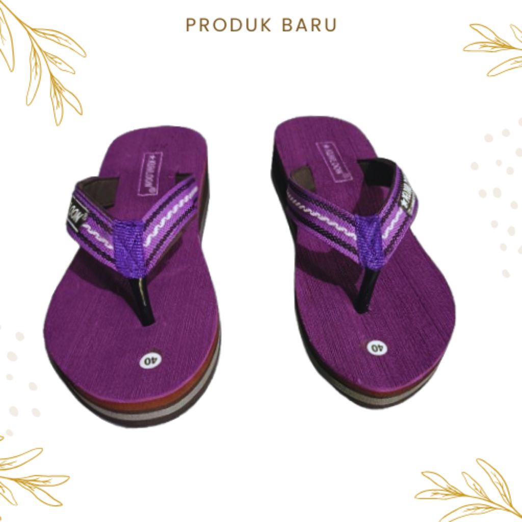 Sandal Wedges Wanita Dewasa Sandal Cewek WedgesSandal Ibu Ibu Sandal Japit Kekinian