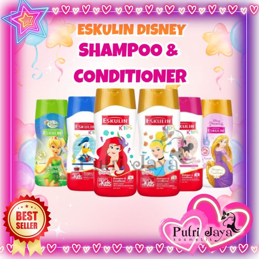ESKULIN Kids Shampoo & Conditioner 200 ml | Disney | Princess | Kino