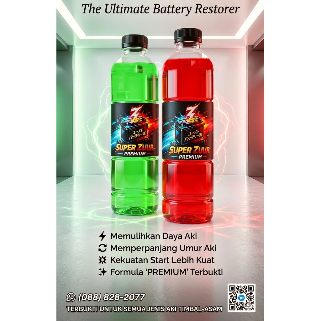 SUPER ZUUR ACCU PREMIUM - CAIRAN ACCU ZUUR KHUSUS AKI BASAH AKI MOTOR