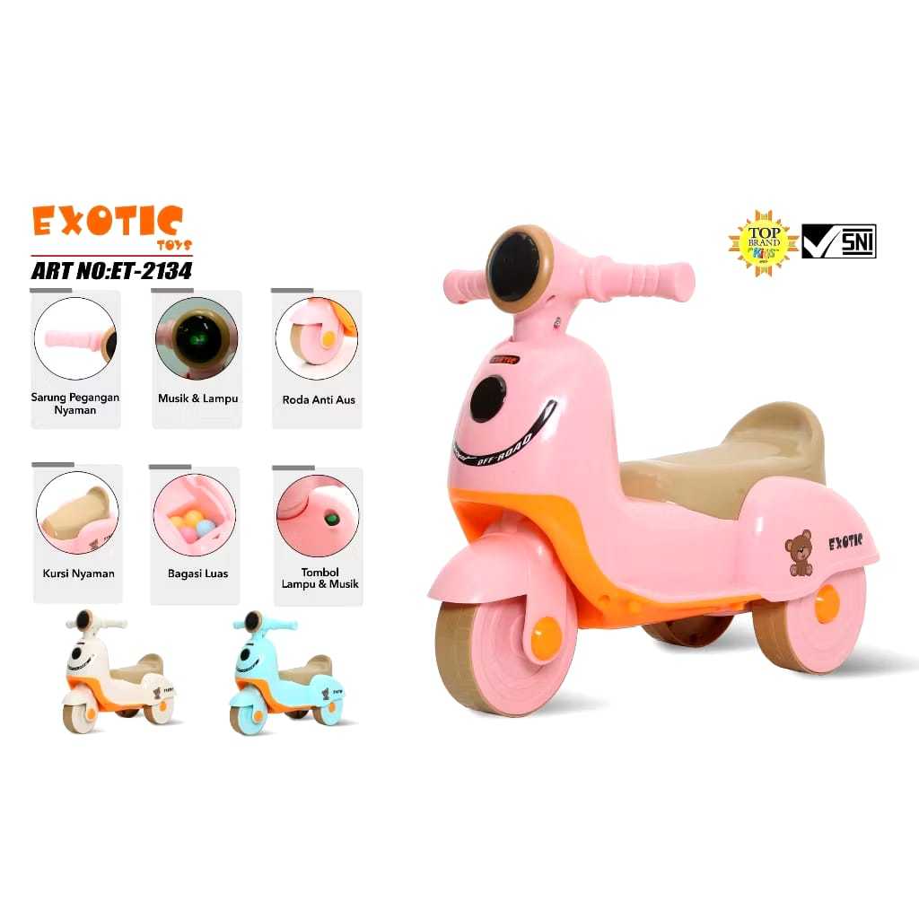 MOTOR VESPA ANAK RIDE ON TOYS EXOTIC 2134
