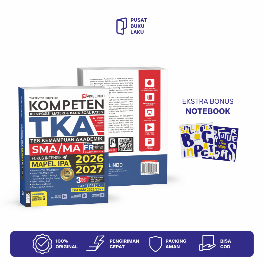 TKA SMA/MA IPA 2026/2027 - BUKU LATIHAN DAN PREDIKSI SOAL TKA SMA IPA SESUAI KISI KISI RESMI