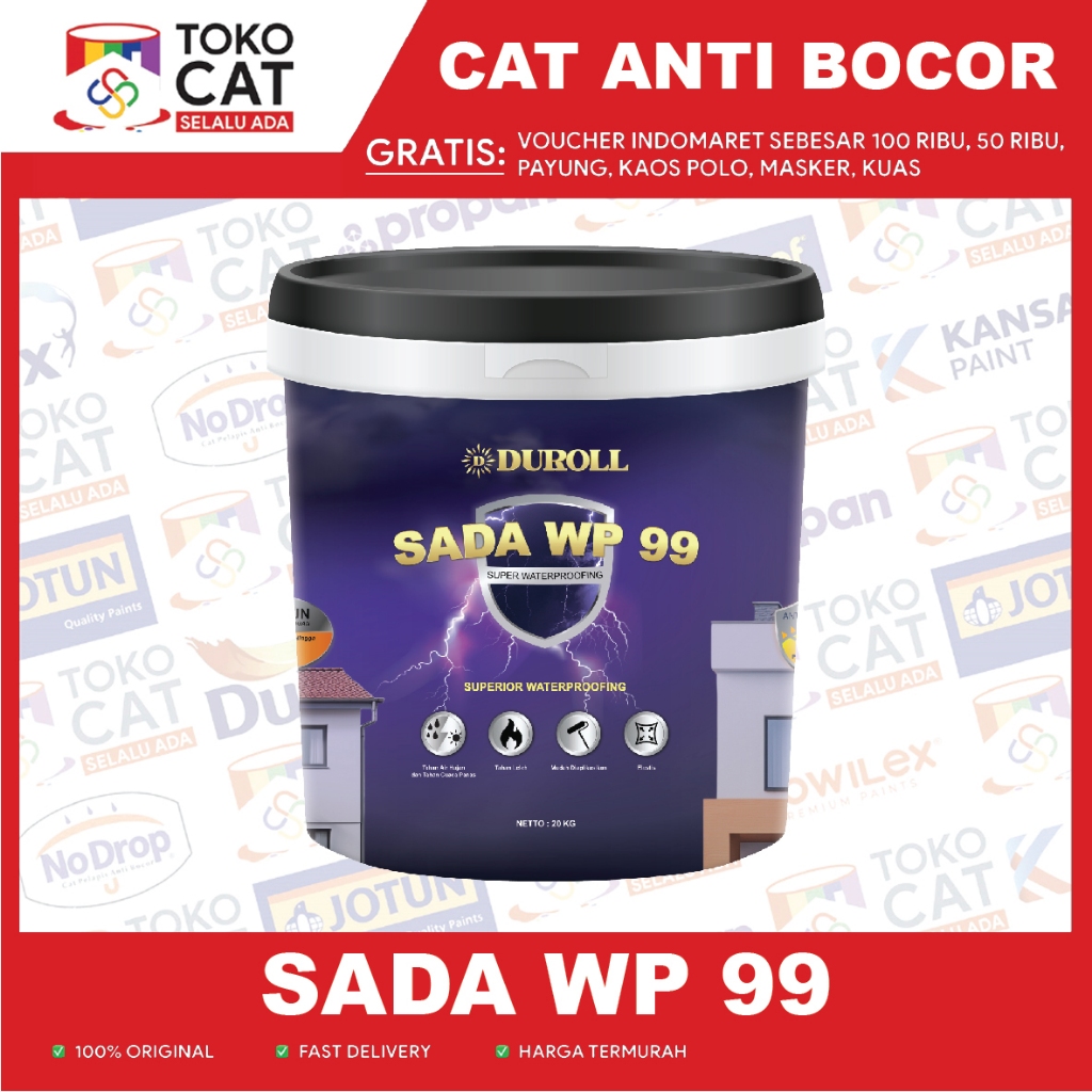 CAT ANTI BOCOR SADA WATERPROOF 99 SETARA NO DROP | 5KG GALON