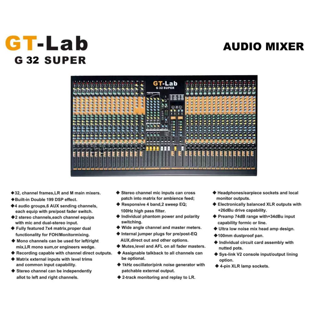 Mixer Analog RDW GT Lab 32 SUPER / G 32 / G32 Super - 32 channel
