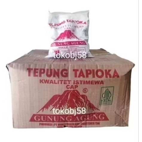 Tepung Tapioka Cap Gunung Agung 500gr | Tepung Kanji Premium | Isi 20 pcs