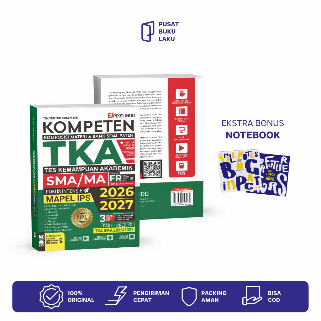 TKA SMA/MA IPS 20206/2027 - BUKU LATIHAN DAN PREDIKSI SOAL TKA SMA IPS SESUAI KISI KISI RESMI