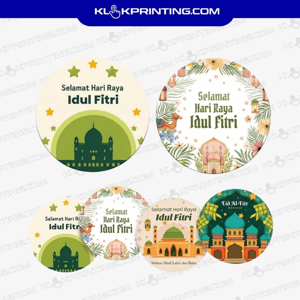 Stiker Bulat Lebaran