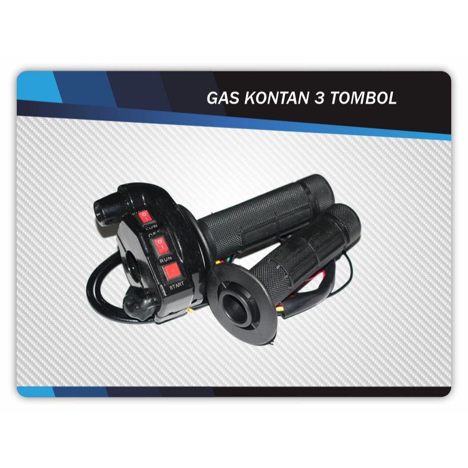 Gas Kontan 3 Tombol Universal Daytona Saklar Starter Kill Switch Throttle Racing Motor Trail RX King