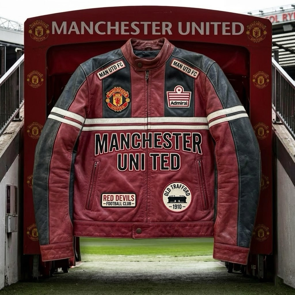 IAMYOURQL - Manchester United F1 Race Jacket Leather