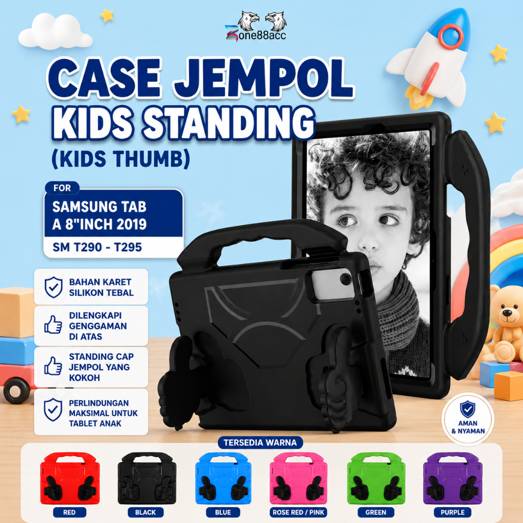 Sarung jempol Samsung Tab A 8.0"inch 2019/T290 /T295 / bumper case tebal  case samsung galaxy tab a 