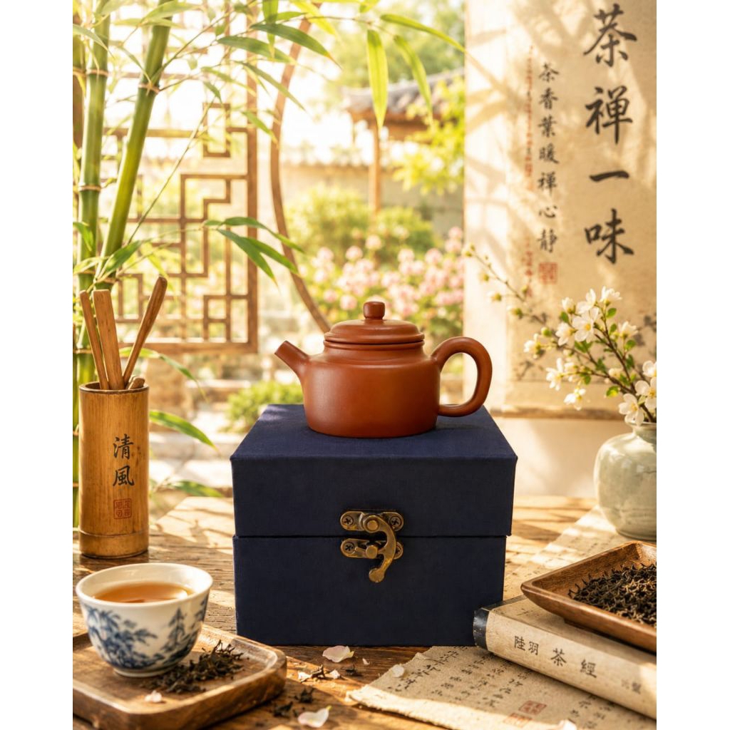 TeaPot YiXing Polos Coklat Bata Premium
