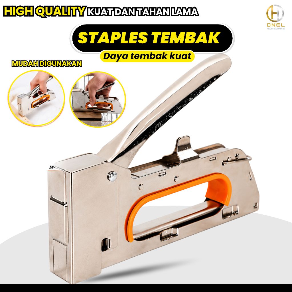 Alat Staples Tembak Kertas Kayu Jok Motor Gun Tacker Steples Hekter Stapler Tembak Guntacker